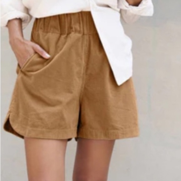 AYR Staycation Chipwhich Brown Corduroy High Rise Shorts SZ XS - Picture 1 of 11